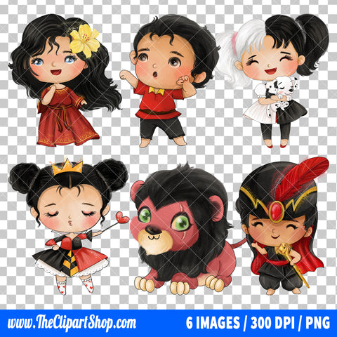 Disney Villains Clipart PNG Bundle #4