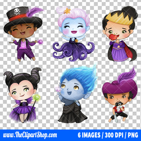 Disney Villains Clipart PNG Bundle #5