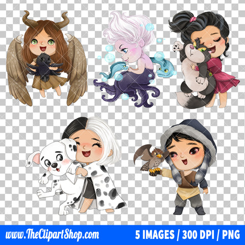 Disney Villains Clipart PNG Bundle #7