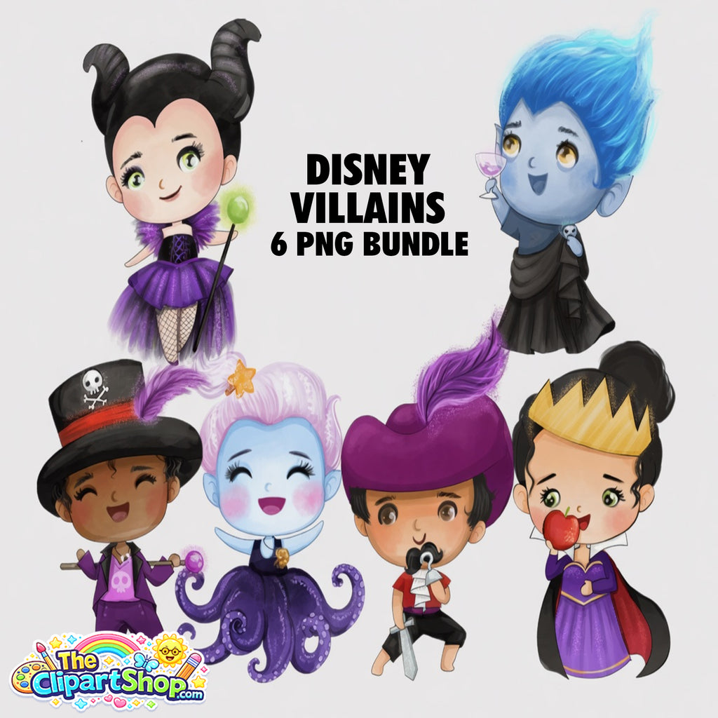 Disney Villains Clipart PNG Bundle #5