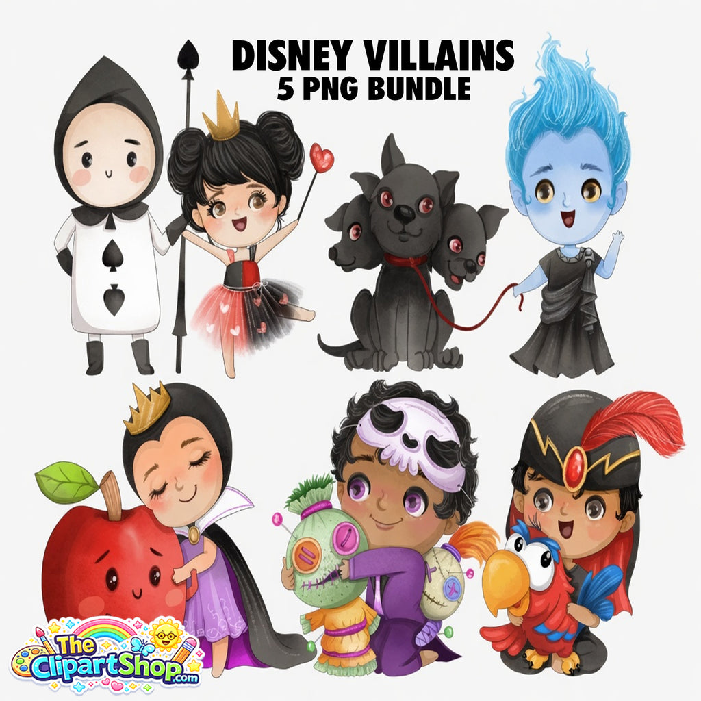 Disney Villains Clipart PNG Bundle #7