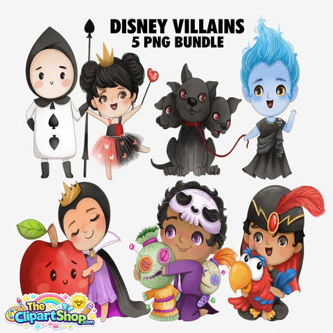 Disney Villains Clipart PNG Bundle #7