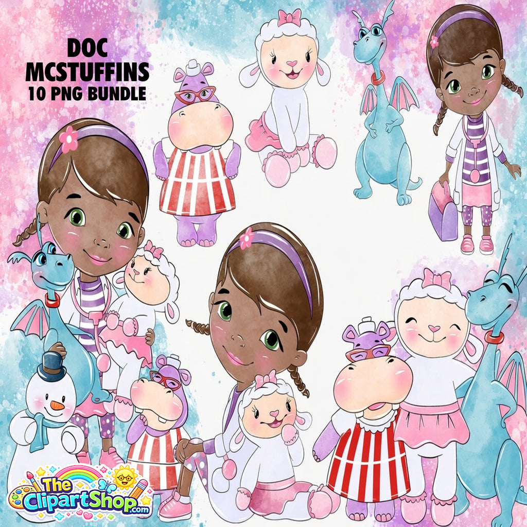 Doc Mcstuffins Clipart PNG Bundle #2
