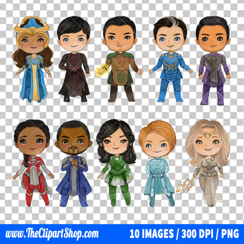 Eternals Clipart PNG Bundle