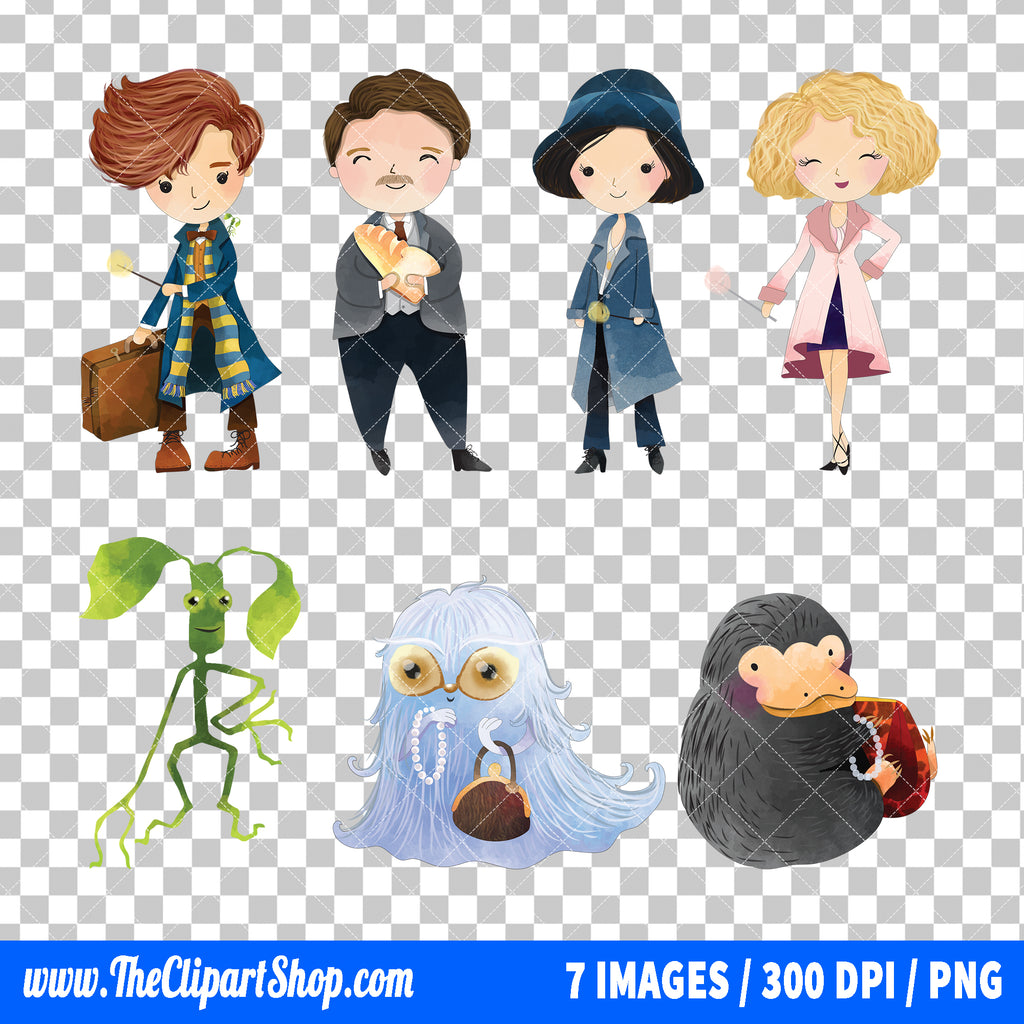 Fantastic Beasts Clipart PNG Bundle #2