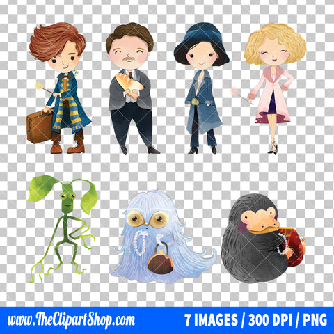 Fantastic Beasts Clipart PNG Bundle #2