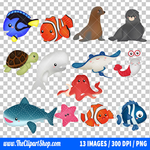 Finding Dory Clipart PNG Bundle