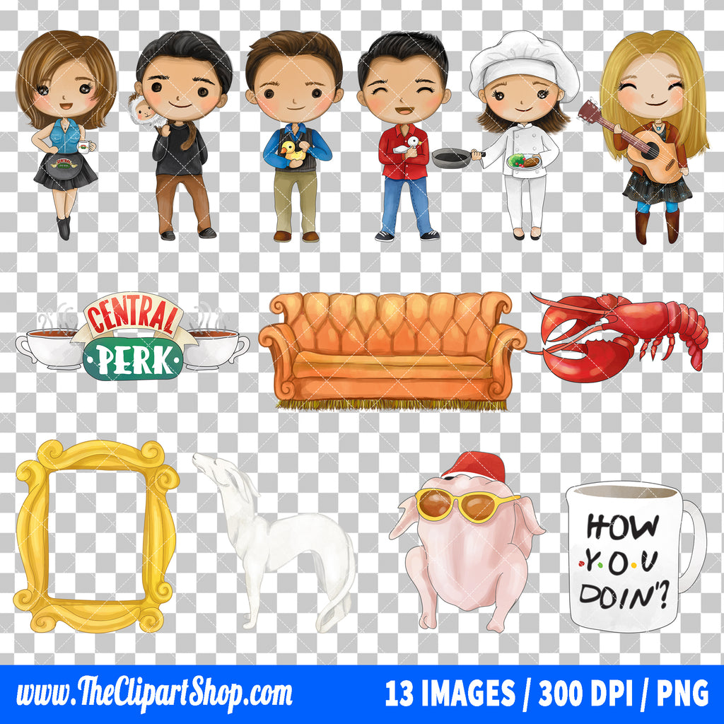 Friends Clipart PNG Bundle