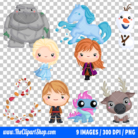 Frozen Clipart PNG Bundle #2