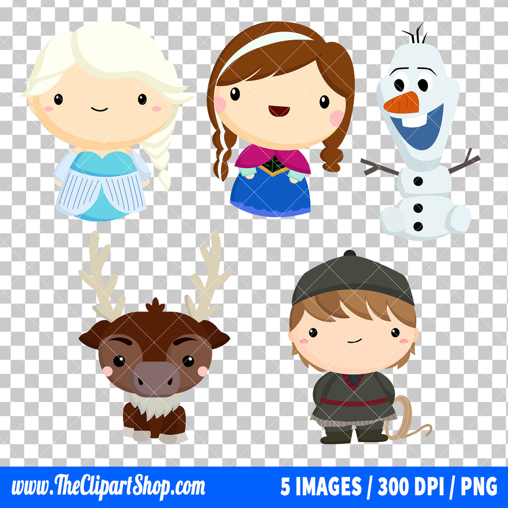 Frozen Clipart PNG Bundle