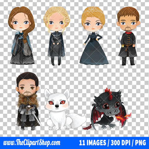 Game Of Thrones Clipart PNG Bundle #2