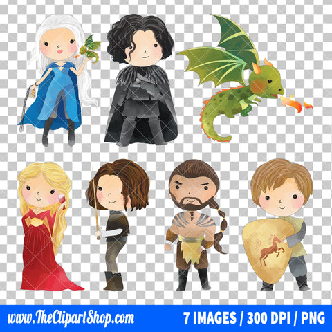 Game Of Thrones Clipart PNG Bundle #3