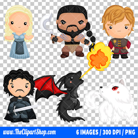 Game Of Thrones Clipart PNG Bundle