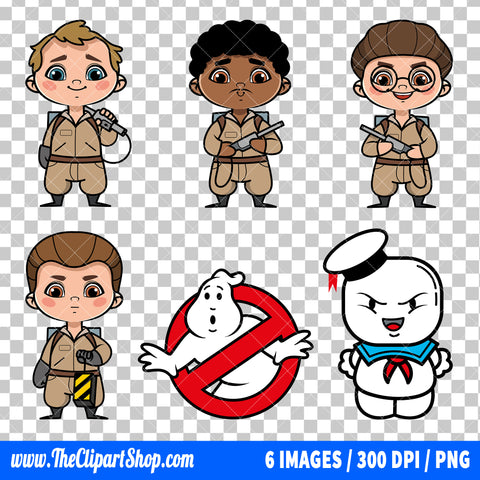 Ghostbusters Clipart PNG Bundle
