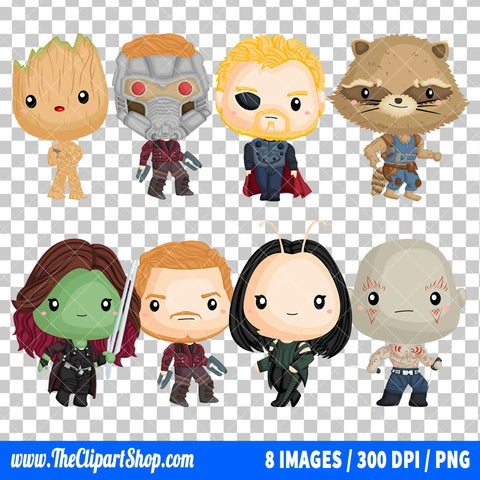 Guardians Of The Galaxy Clipart PNG Bundle #2