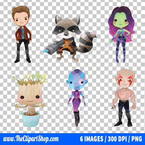 Guardians Of The Galaxy Clipart PNG Bundle #3