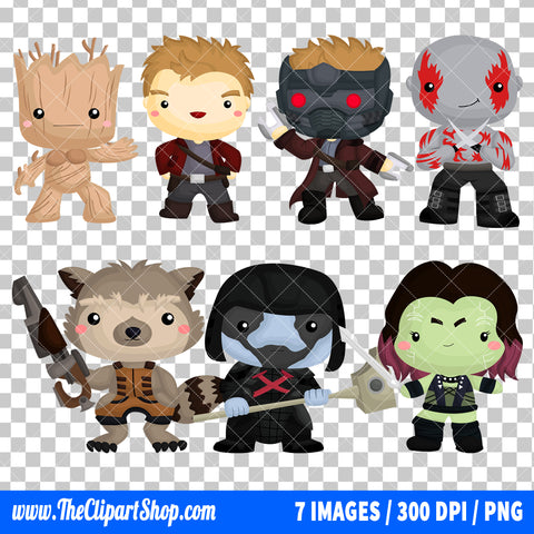 Guardians Of The Galaxy Clipart PNG Bundle