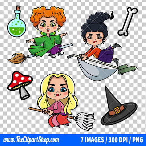Hocus Pocus Clipart PNG Bundle #2
