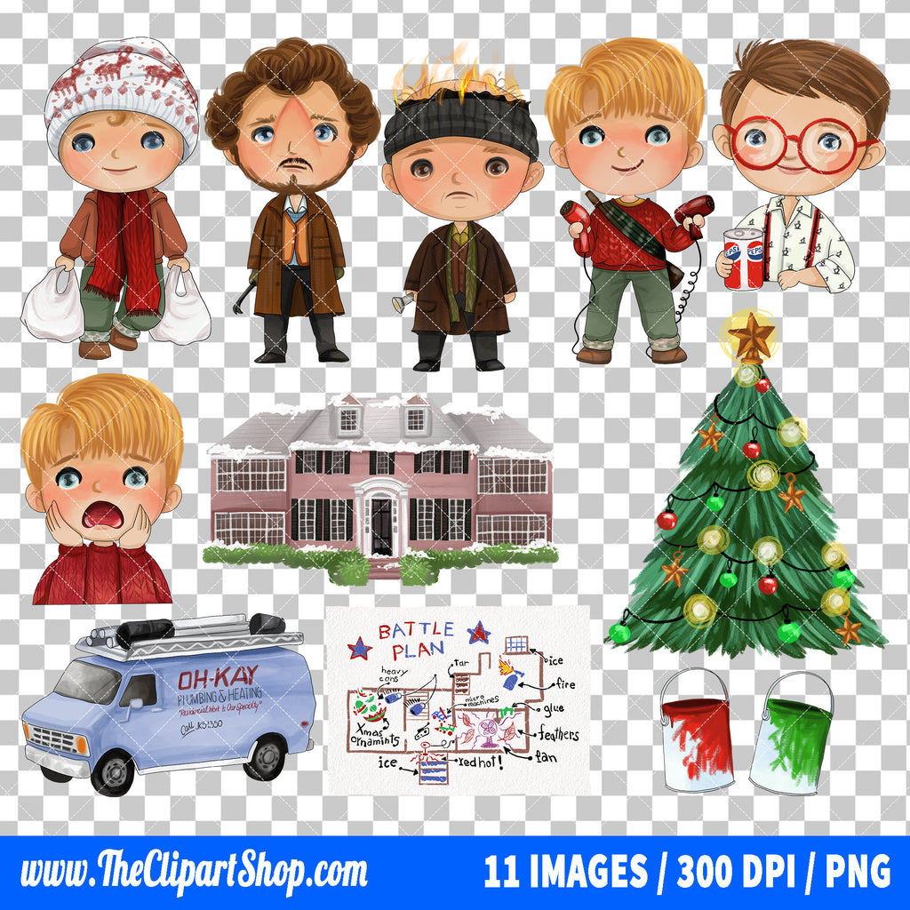 Home Alone Clipart PNG Bundle #2