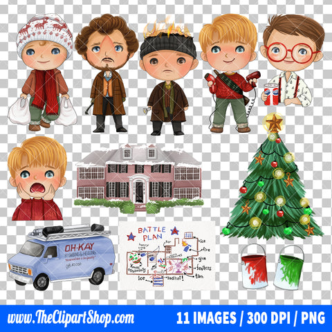 Home Alone Clipart PNG Bundle #2