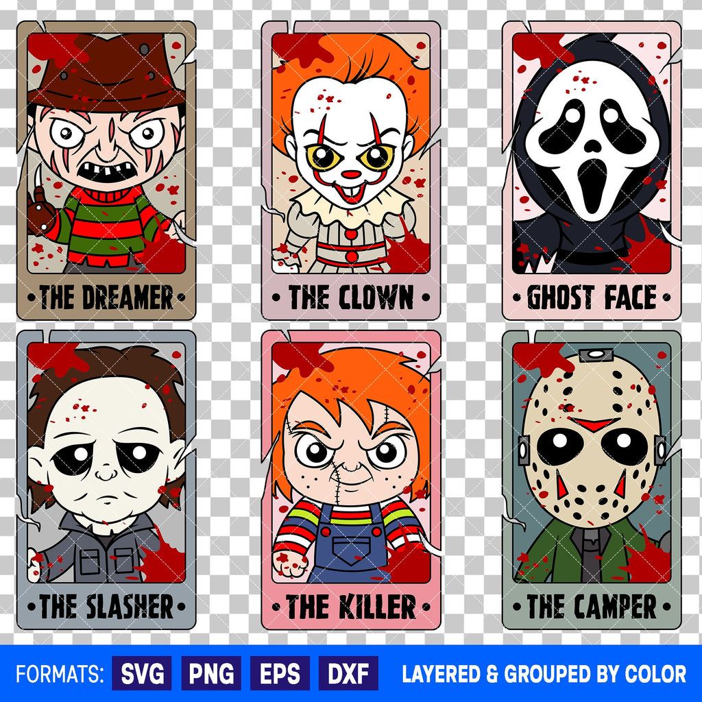 Horror Characters Halloween Bundle SVG Cut Files for Cricut and Silhouette #3