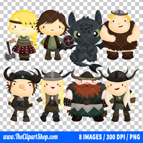 How To Train Your Dragon Clipart PNG Bundle