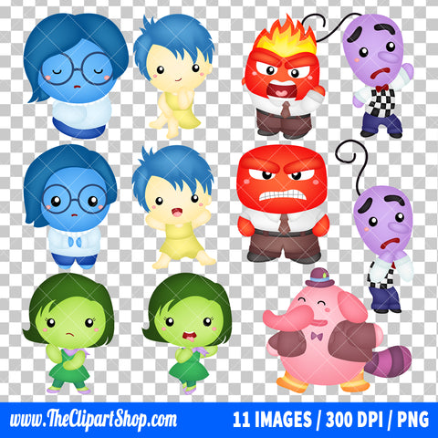 Inside Out Clipart PNG Bundle #2