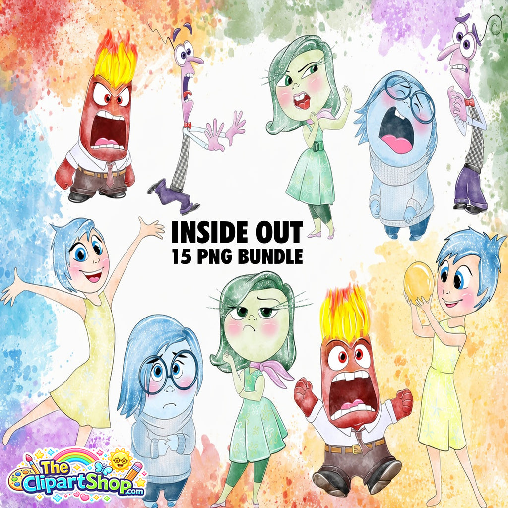 Inside Out Clipart PNG Bundle #3