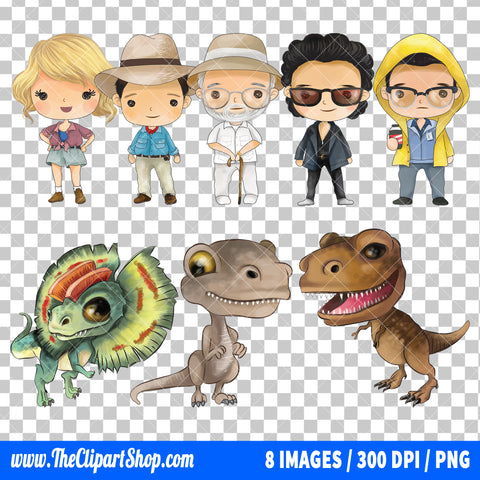Jurassic Park Clipart PNG Bundle