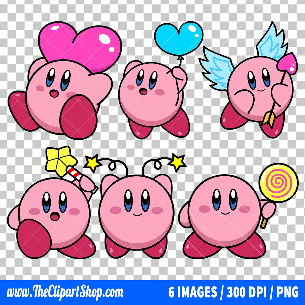 Kirby Clipart PNG Bundle