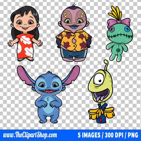 Lilo And Stitch Clipart PNG Bundle #2