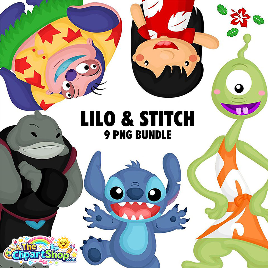 Lilo & Stitch Clipart PNG Bundle