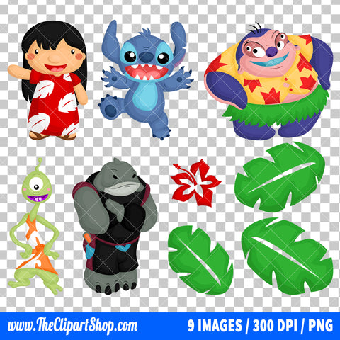 Lilo And Stitch Clipart PNG Bundle