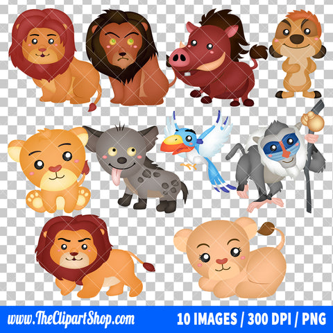 Lion King Clipart PNG Bundle #2