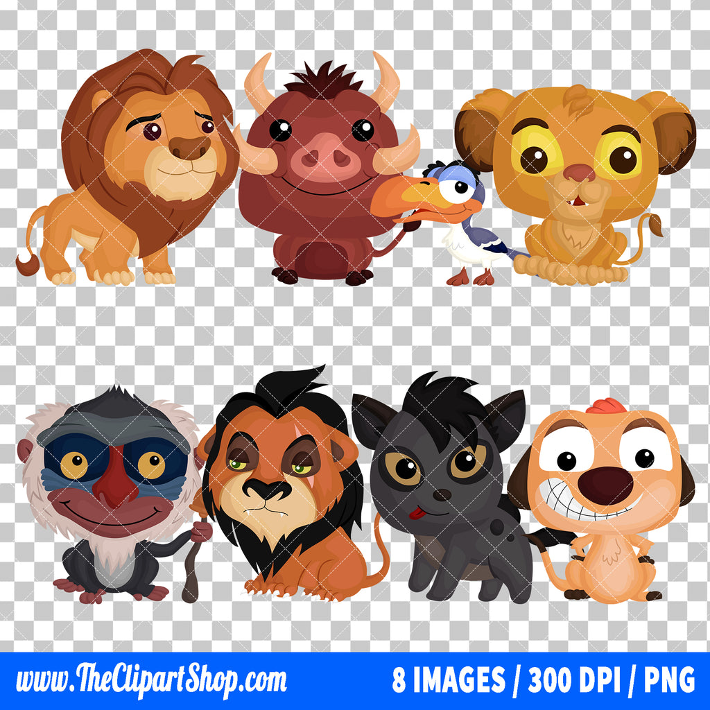 Lion King Clipart PNG Bundle