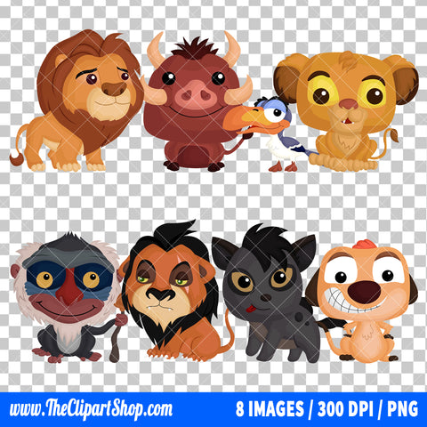 Lion King Clipart PNG Bundle