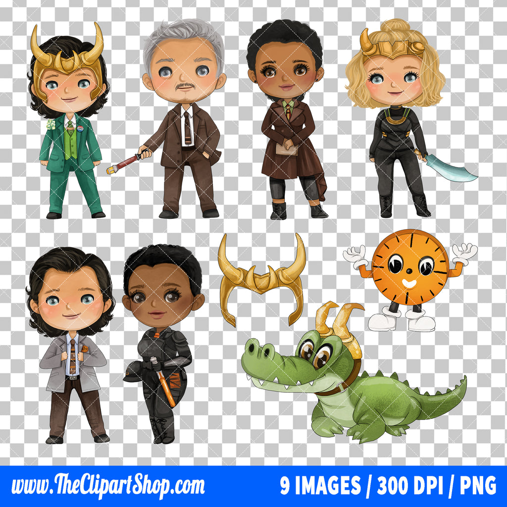 Loki Clipart PNG Bundle