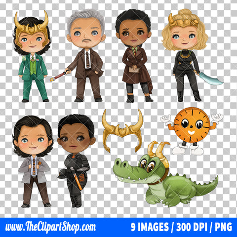 Loki Clipart PNG Bundle