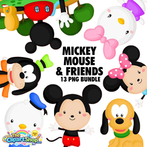 Mickey Mouse and Friends Clipart PNG Bundle #2