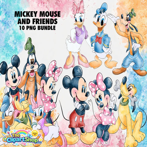 Mickey Mouse and Friends Clipart PNG Bundle #3