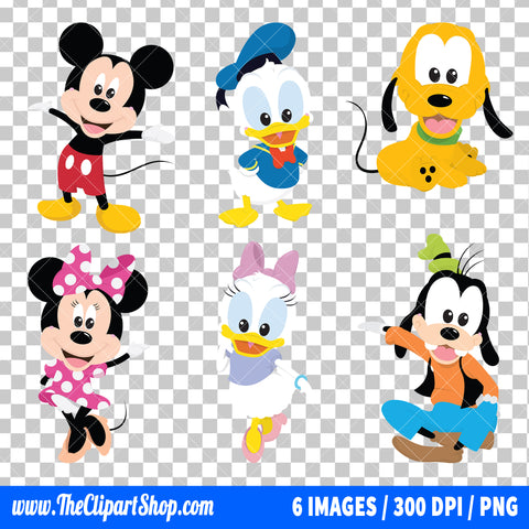 Mickey Mouse Clubhouse Clipart PNG Bundle
