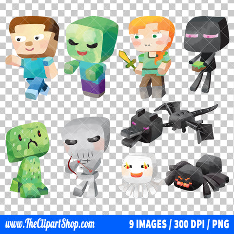 Minecraft Clipart PNG Bundle #2