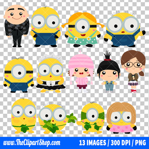 Minions Clipart PNG Bundle #2