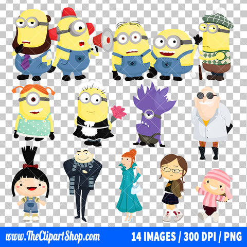 Minions Clipart PNG Bundle