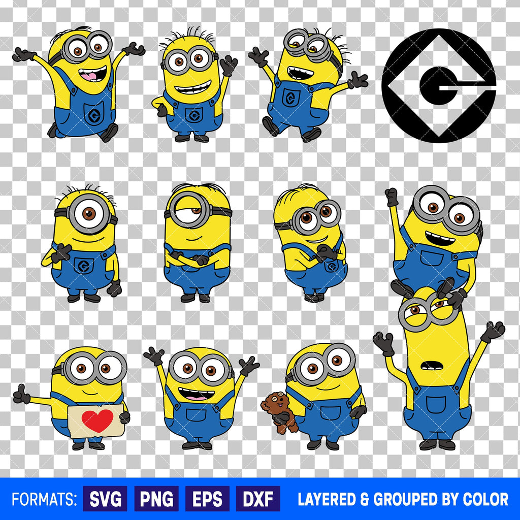 Minions Bundle SVG Cut Files for Cricut and Silhouette