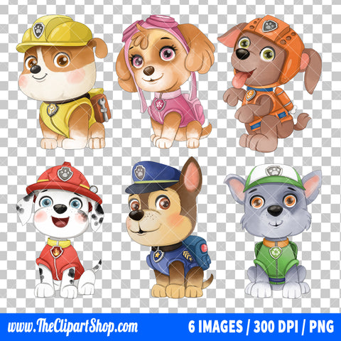 Paw Patrol Clipart PNG Bundle #2