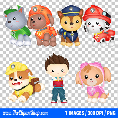 Paw Patrol Clipart PNG Bundle