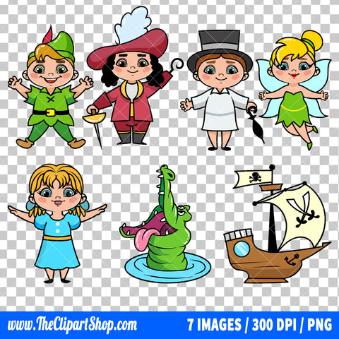 Peter Pan Clipart PNG Bundle #2