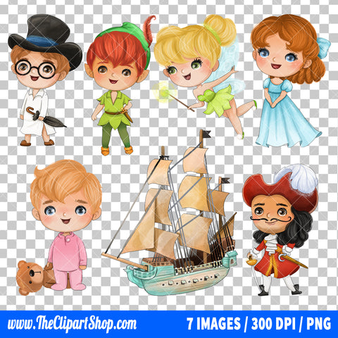 Peter Pan Clipart PNG Bundle #4