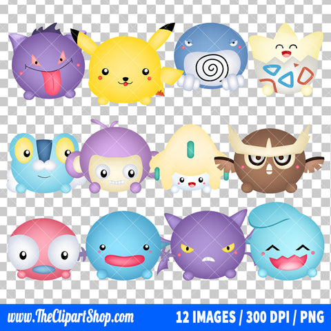 Pokemon Clipart PNG Bundle #2